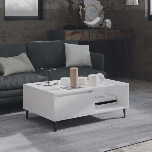  Stolić za kavu bijeli 90 x 60 x 35 cm od iverice - Bijela 1 Slike