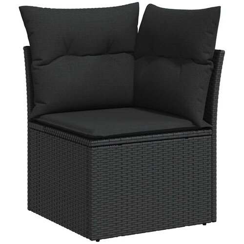  Sjedeća garnitura za vrt 6 kom. Crna poliratan Slike