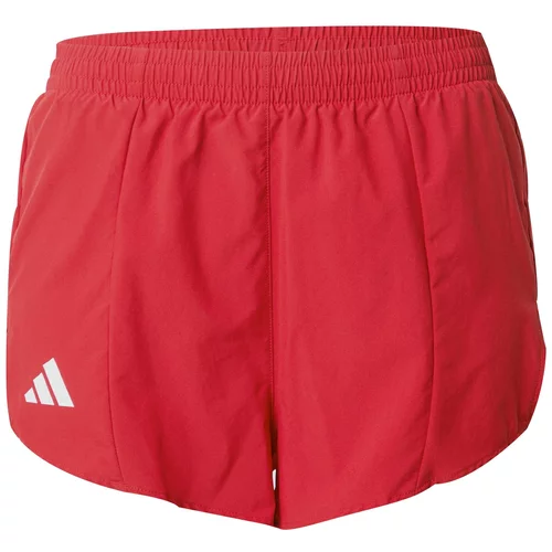 Adidas Športne hlače 'ADIZERO' rdeča / bela