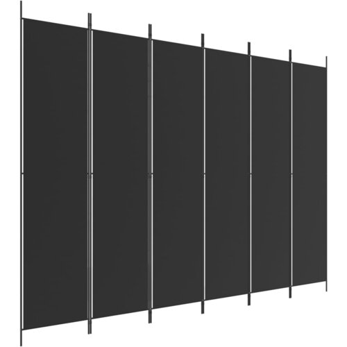Maison Chic Paravan - Sobne pregrade 6-delni črn 300x220 cm blago, (22111487) Cene