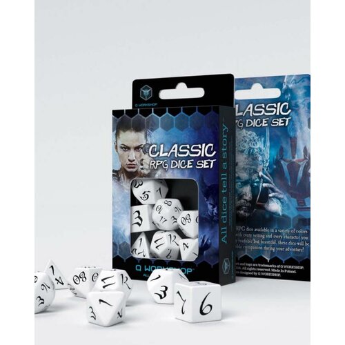 Q-Workshop kockice - classic rpg white & black - dice set (7) Slike