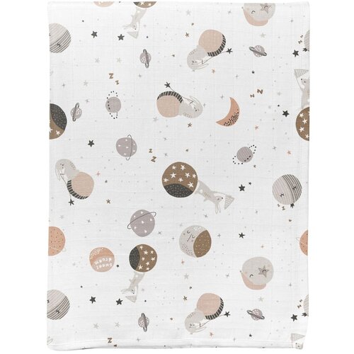 Mijolnir Bela otroška odeja iz muslina 75x100 cm Spacebit – Cene