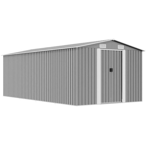  Vrtno spremi&scaron;te 257 x 489 x 181 cm metalno sivo Cijene