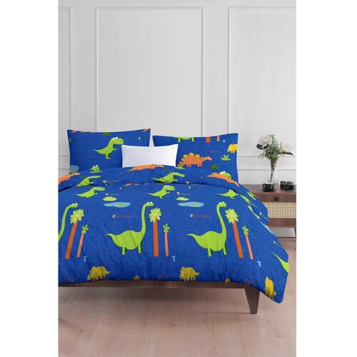 Mijolnir Modra enojna otro&amp;scaron;ka posteljnina 140x200 cm Dinolar &amp;ndash; Slike