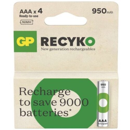Gp polnilna baterija ReCyko, 950 mAh, HR03 (AAA), 4kos B25114 Cene