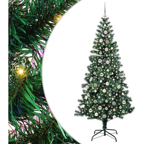 vidaXL Umjetna preddekorirana božićna jelka med 300 LED Zelena 240 cm, (5000073077) Cene
