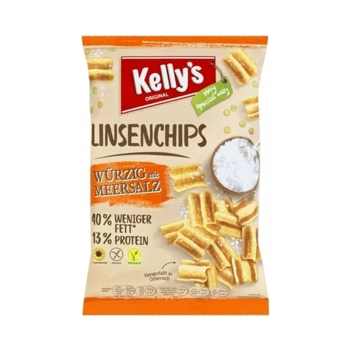 Kelly's LinsenCHIPS z morsko soljo - 80 g