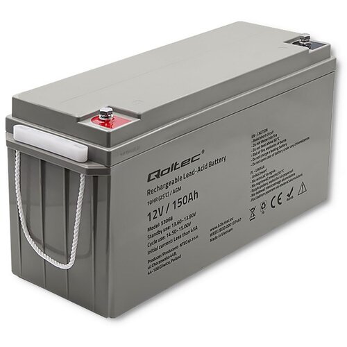 Qoltec 53068 AGM battery | 12V | 150Ah | max. 2250A Cijene