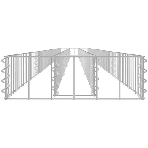 VidaXL gabionska povi&amp;scaron;ena gredica od pocinčanog čelika 450x30x10 cm Slike