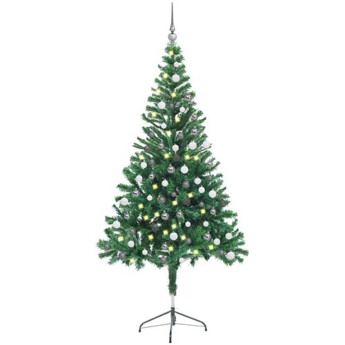  Umjetno božićno drvce LED sa setom kuglica 150 cm 380 grana Cijene