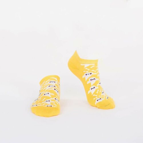 Fasardi Men's yellow short socks with fairy lights Cene