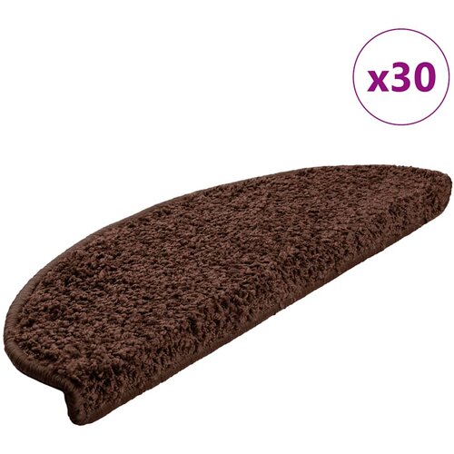 vidaXL Prostirke za stepenice 30 kom smeđe 65x21x4 cm Cijene