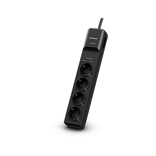Cyberpower prenaponska za&amp;scaron;tita, P0420SUD0, 4x&amp;scaron;uko, 2xUSB-A port Slike