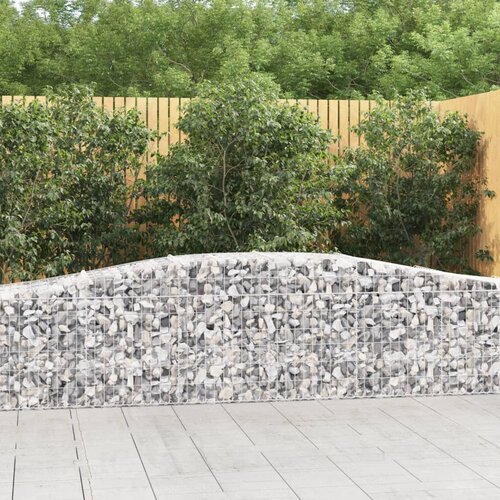 vidaXL Gabionska košara s lukom 400x50x60/80 cm pocinčano željezo Cijene