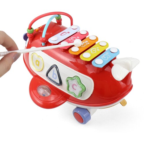 Aga4Kids Interaktivni avion sa ksilofonom MR1394 - crveni Slike