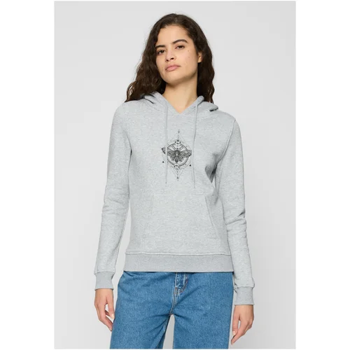 Mister Tee Women's Moth Hoody grey sweatshirt