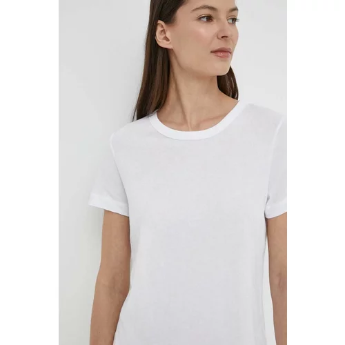 Marc O'Polo Bombažna kratka majica ženski, bela barva