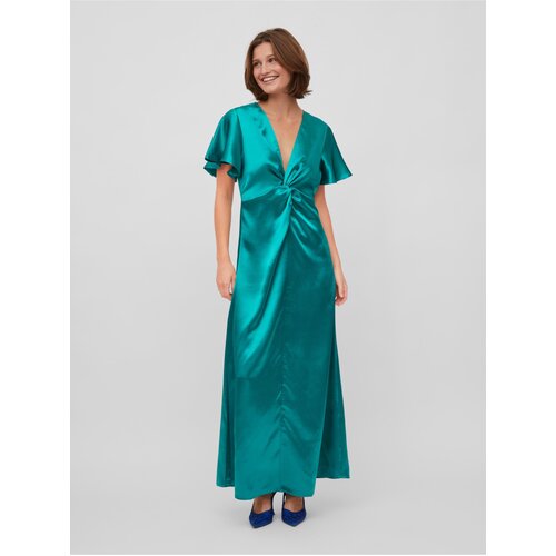 Vila Green Ladies Satin Maxi-dresses Sittas - Women Slike