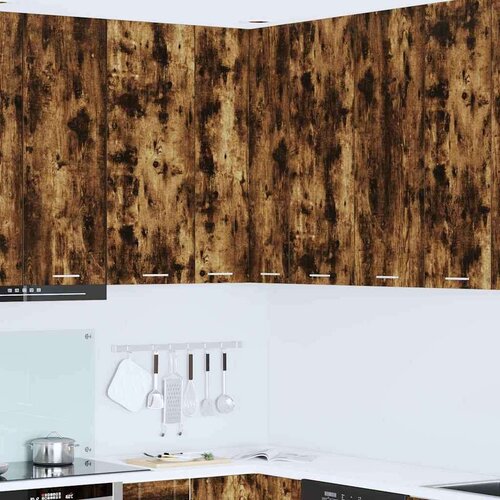 Viseći ormarić Riga Dimljeni hrast i bijela 57 x 57 x 100 cm Cijene
