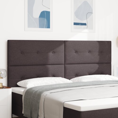  LED Naslonjalo za posteljo Temno rjava 100 cm Tekstil, (22051431) Cene