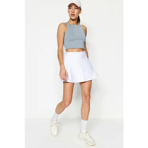 Trendyol Shorts - White - High Waist