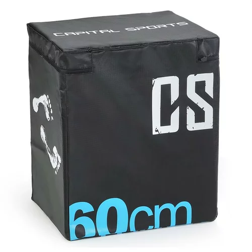Capital Sports Rooksy Soft Jump Box Plyo Box 60x50x30 cm , Boks za skakanje, črn
