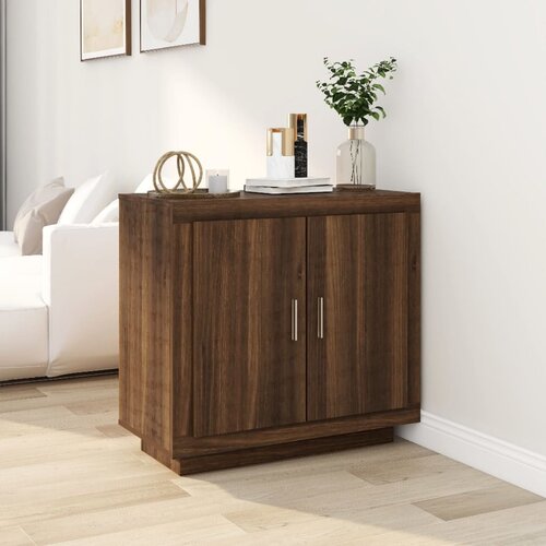 vidaXL Komoda rjavi hrast 80x40x75 cm konstruiran les Cene