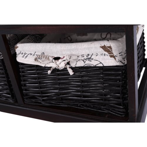Kondela Klop z blazino, 2 ko&amp;scaron;ari, temno rjava/bež/vzorec, SEAT BENCH 3 Slike