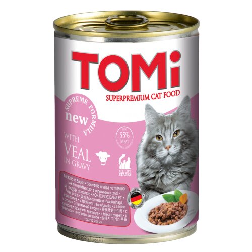 Tomi cat teletina konzerva 400g hrana za mačke Slike