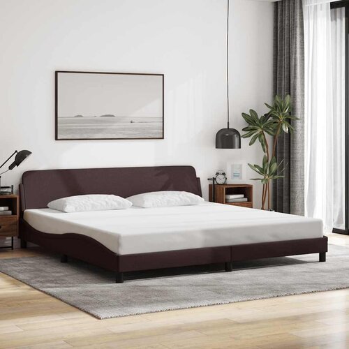  Okvir za krevet Dover tamnosmeđi 200x200 cm od tkanine Slike