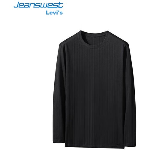  jeanswest majica za mu&amp;scaron;karce, dug rukav, pamučna, crna Slike
