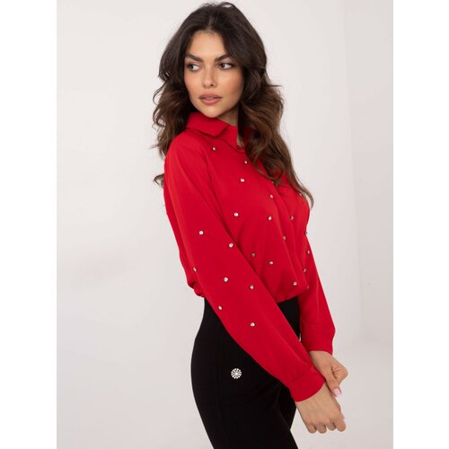 Italy Moda Shirt-DHJ-KS-18397.47P-Red Cene