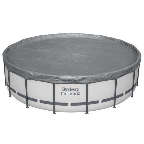 Bestway Pokrivač za bazen Ø4,88 m Kružni Poliester Siva Cene