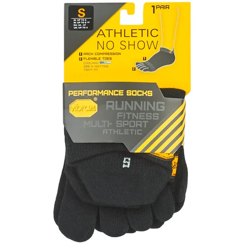 Vibram Fivefingers Športne nogavice ATHLETIC NO SHOW Črna