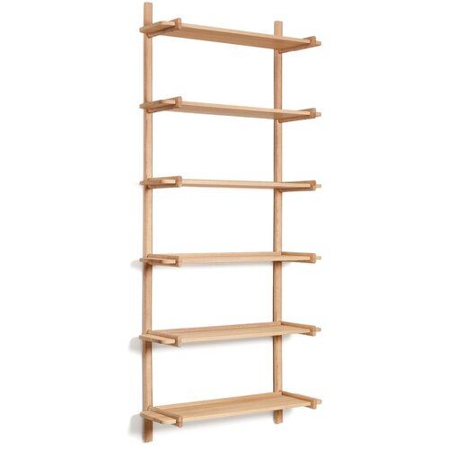 Kave Home Modularni sustav polica od punog hrasta u prirodnoj boji 90x202 cm Sitra &amp;ndash; Slike