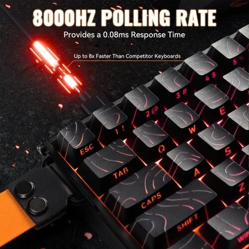 Attack Shark Gaming tastatura X68MAX Magnetic Switches/RT/SnapTap/DKS/MT/TGL/Aluminium/Black cont Slike