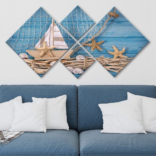 Wallity Slika 4MDF141633835, 60x115 cm, 4 dela Cene