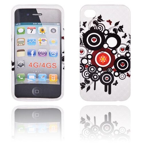  Gumijasti / gel etui Art za Apple iPhone SE / iPhone 5S / iPhone 5 - beli s krogi Slike