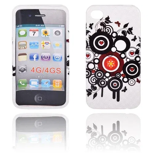 Gumijasti / gel etui Art za Apple iPhone SE / iPhone 5S / iPhone 5 - beli s krogi
