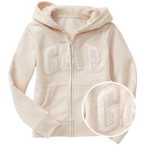 GAP Beige Girls' Sweatshirt Logo zip hoodie in fleece Cijene