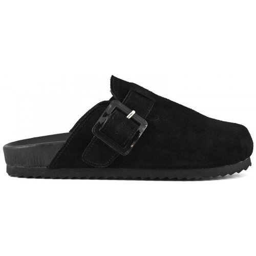 Colors of California Cow suede bio sabot with buckl Crna Cijene
