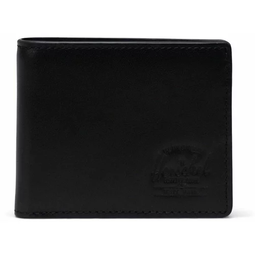 Herschel Usnjena denarnica črna barva