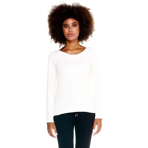 Leone 1947 Majice z dolgimi rokavi Woman T-Shirt Long Sleeves Basic Bela Cene