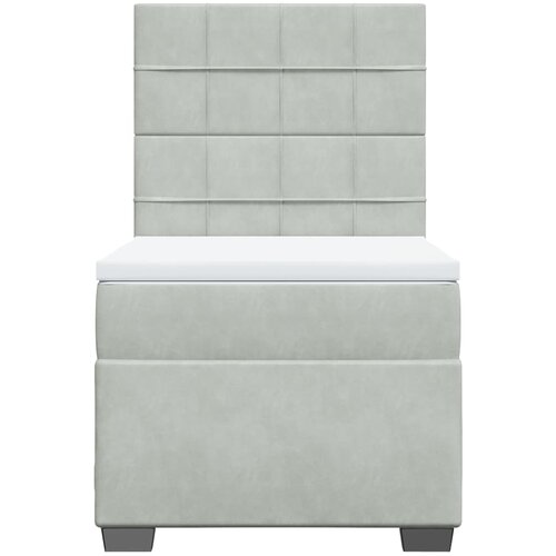 Box spring krevet s madracem svjetlosivi 90x190 cm bar&amp;scaron;unasti Slike