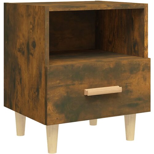 Maison Chic Nočna omarica - Nočna miza dimljeni hrast 40x35x47 cm, (21687861) Slike