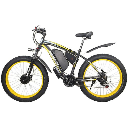 Gogobest GF700 26" električno gorsko kolo, dvojni motor 500 W, 27-stopenjski menjalnik SHIMANO - rumena, (21960380) Cene