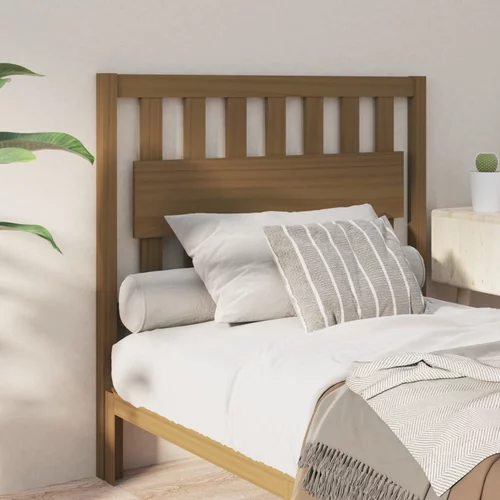  Uzglavlje za krevet boja meda 105,5x4x100 cm masivna borovina