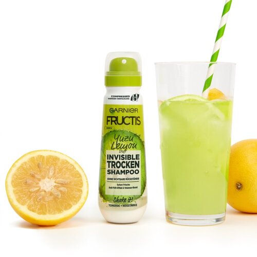 Garnier Fructis Yuzu Lemon Invisible Dry Shampoo suhi &amp;scaron;ampon za mastne lase 100 ml za ženske Slike