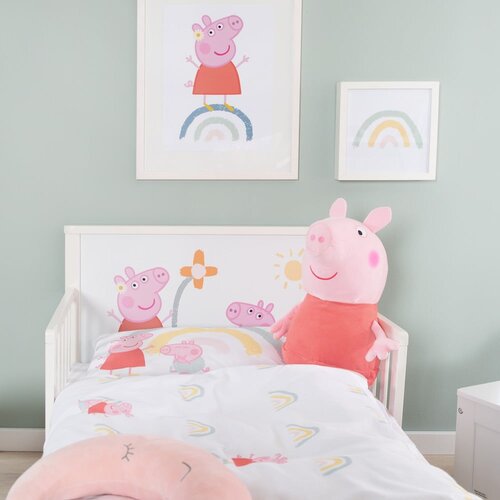 Roba Bombažna otro&amp;scaron;ka posteljnina za otro&amp;scaron;ko posteljico 100x135 cm Peppa Pig &amp;ndash; Slike