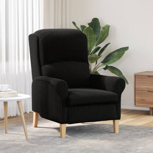  Ergonomska fotelja Crna Platno drvo Standard Ergonomski Slike